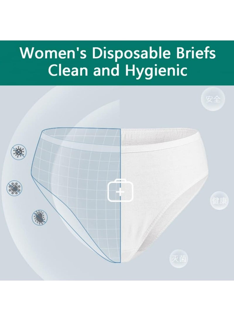 CMGTYYD Women’s Disposable Underwear Pure Cotton Ladies Discreet Panties,Pregnant Women Disposable Briefs,Max Absorbency Disposable Underwear Briefs for Travel,Business Trip,Hotel,Spa-L  - Image 2