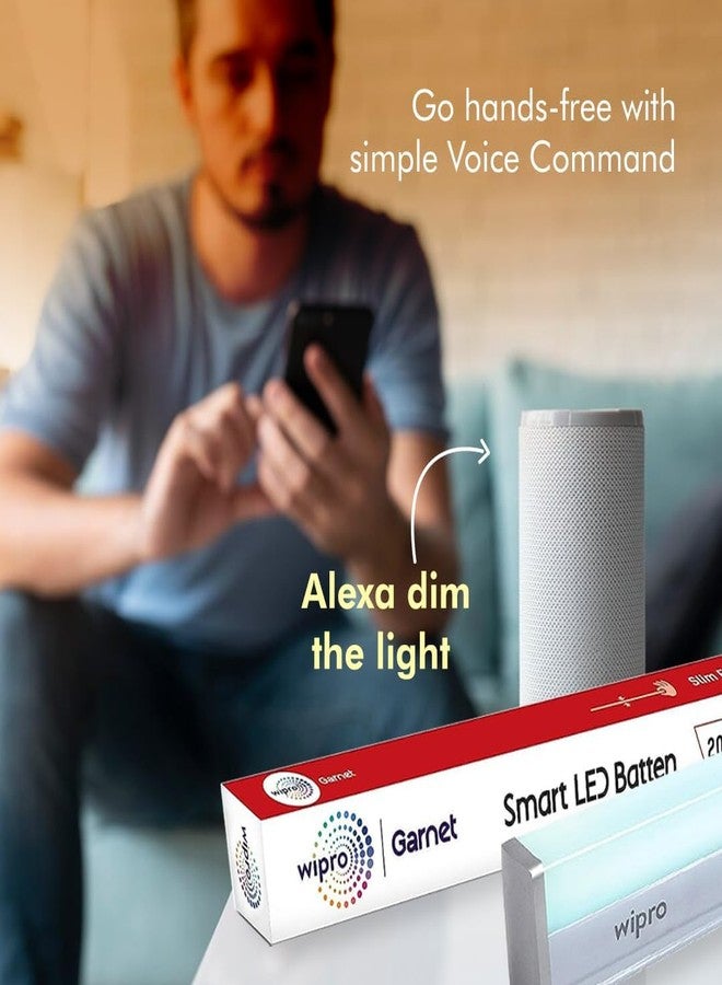 ويبرو مصباح Wipro Next الذكي بتقنية Wi-Fi بقدرة 24 واط بتقنية LED | قابل لتعديل درجة حرارة اللون الأبيض | قابل للتعتيم | جدولة | إنشاء مشاهد إضاءة | تجميع ذكي للأضواء | تحكم من أي مكان | متوافق مع Amazon Alexa وGoogle Assistant | عبوة من قطعة واحدة - Image 4