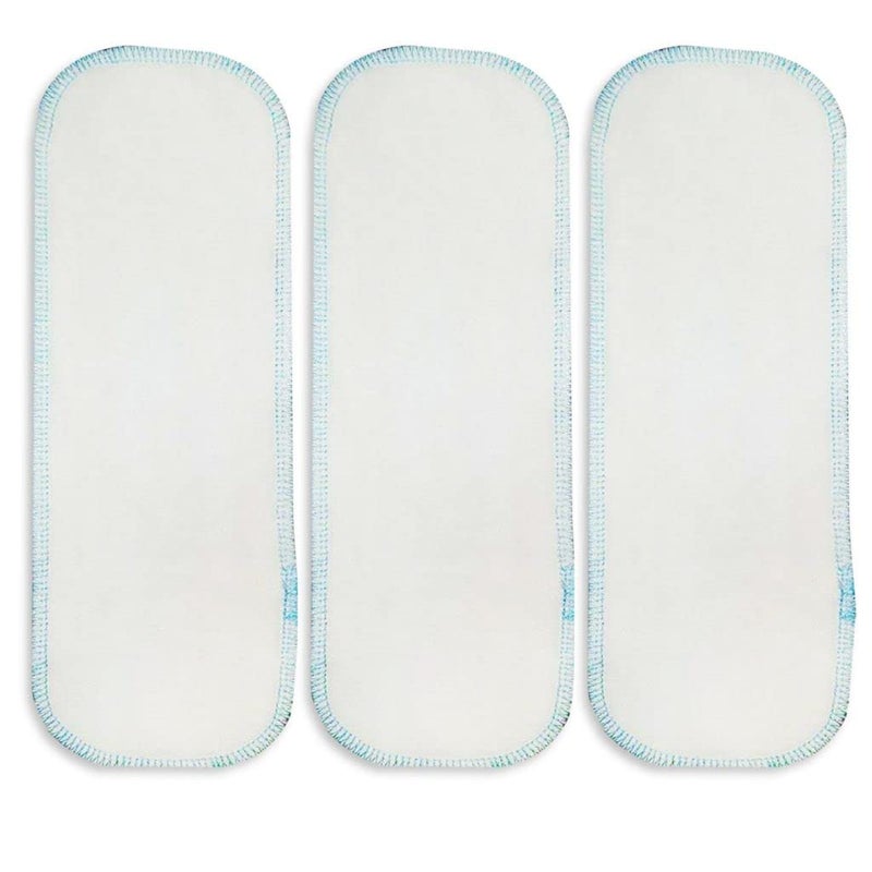 Superbottoms وسادة تعزيز سوبر بوتومز للبلل الشديد جداً. إدخال حفاضات قماش مع القنب والقطن | مثالية للاستخدام الليلي للأطفال الذين يبللون كثيراً - عبوة من 3 - Image 1