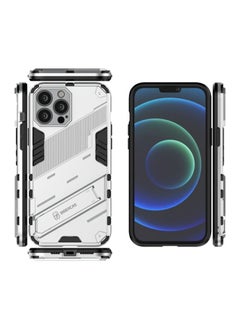 Generic Punk Armor 2 in 1 PC + TPU Phone Case with Invisible Holder For iPhone 13 Pro Max(White)  - Image 4