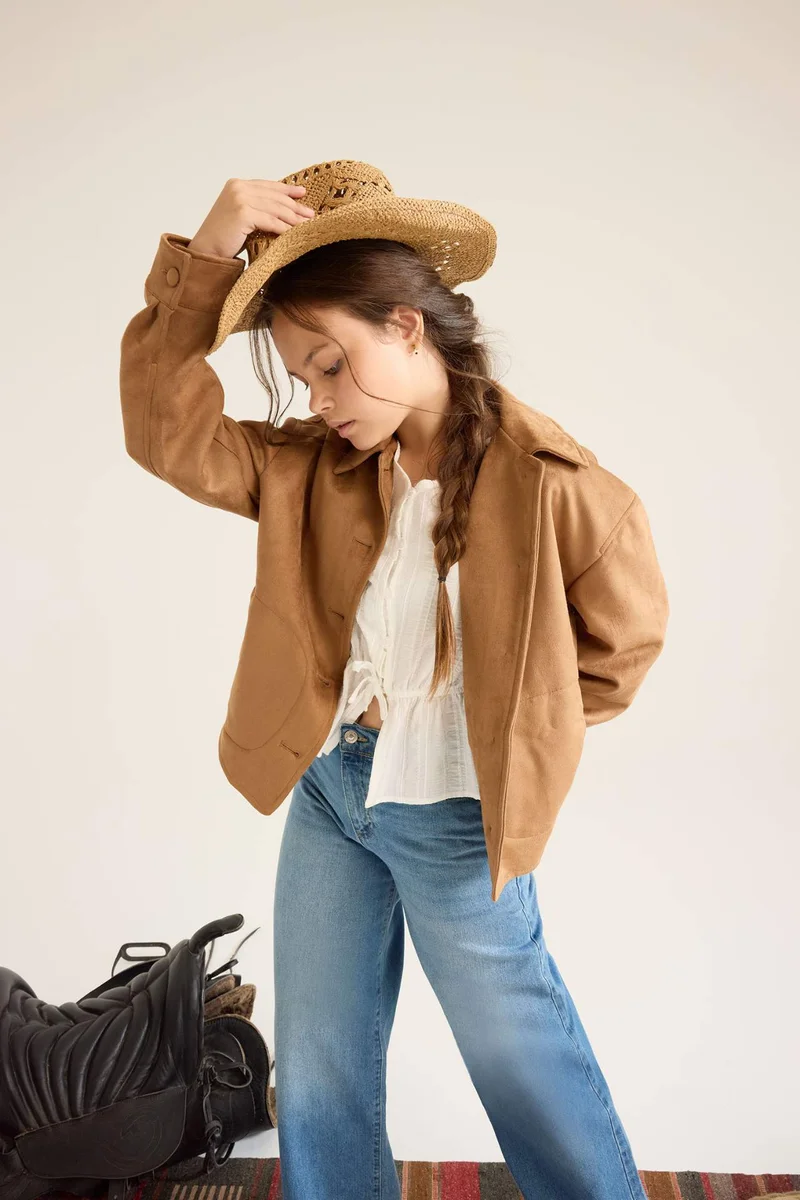 ديفاكتو Girl Crew Neck Puffer Jacket
