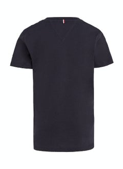 TOMMY HILFIGER Boys' Organic Cotton V-Neck T-Shirt, Navy  - Image 4