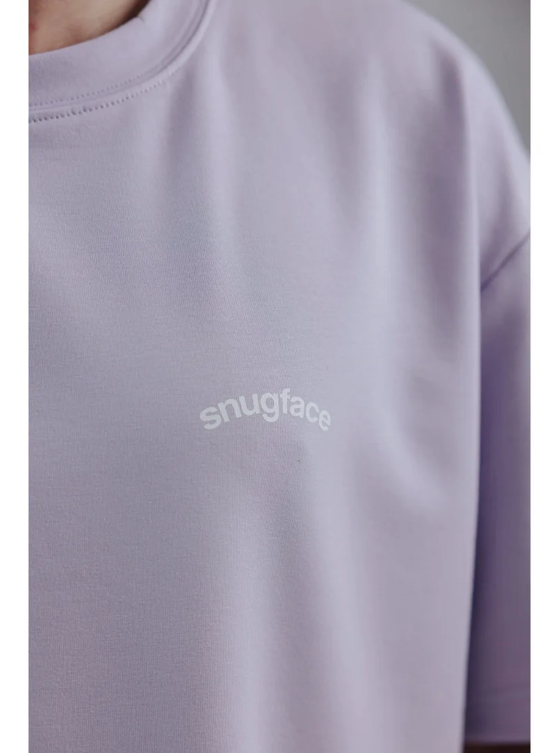 Snugface Snugface The Printed Oversized Tshirts, Purple, SF15-3PPL, Size-S