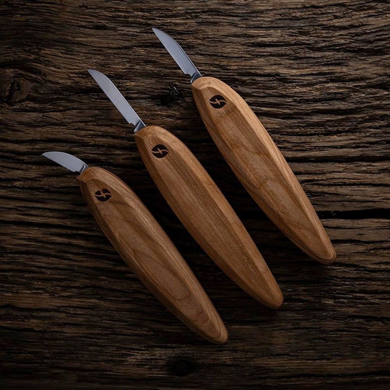 FLEXCUT Pro Series Wood Carving Tools, 3-Pack Kit with 1" Chip, 1-3/8" Detail, 1-5/8" Carving, Ergonomic Knife Handles (FP200) - Image 5