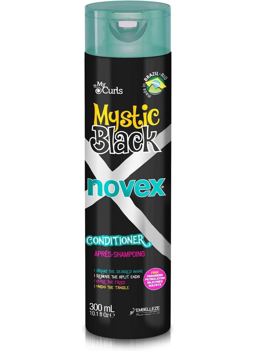 NOVEX NOVEX Mystic Black Conditioner 10oz  For Frizz Control  Split End Protection 