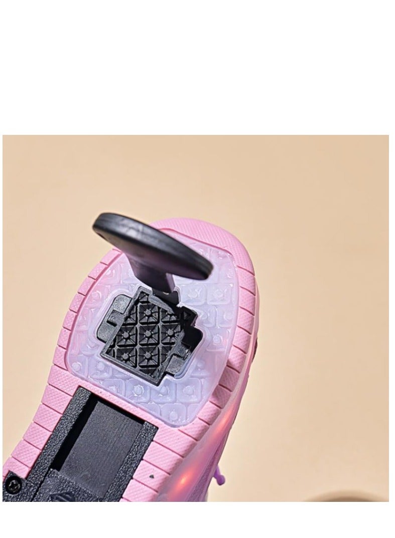 Loquat Glowing Shoes-Children's Cute Double Wheel Flash Skating Shoes - Image 4