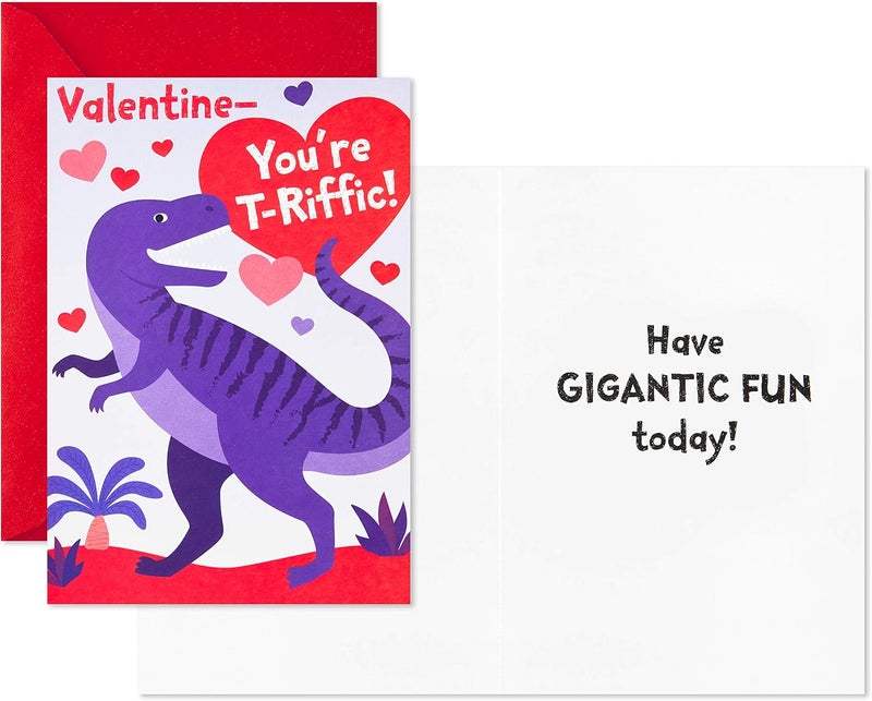 Hallmark Valentine's Day Cards Assortment for Kids - 8 Dinosaur Cards with Envelopes - Image 5