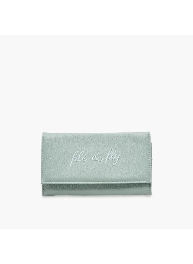 فايندز Findz Typographic Print Document Holder with Flap Closure