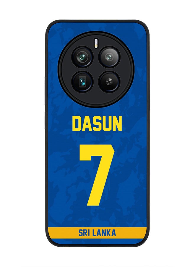 Stylizedd Rugged Black edge case for Realme 12 Pro / Realme 12 Pro Plus 5G, Slim fit Flexible Cover -  Team Sri lanka Dasun Shanaka, Jersey No 7  - Image 1