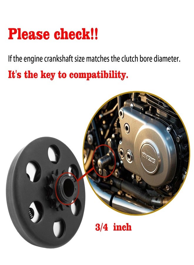 KRGUOD centrifugal Clutch, Go Kart Clutch 3/4" Bore 10T for #40 41 420 Chain, Fit for Predator 212 Go Kart Minibike Baja Mini Bike MB165 MB200,Up to 6.5 HP. - Image 5