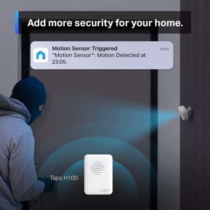 tapo Tapo TpLink T100 120 Pir Smart Motion Sensor with MotionActivated Light Energy Saving BatteryPowered RealTime Notifications Device Sharing  - Image 5