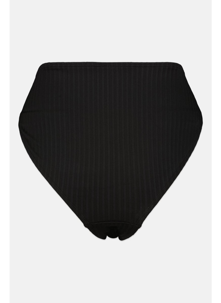 Cotton On Body Women Ribbed Pull On Bikini Bottom, Black  - Image 2