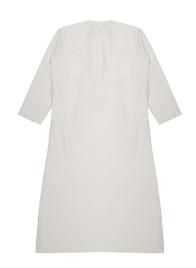 U.S. ELK Boy’s Emirati Kandura | Stitched Traditional Kids Arabic Thobe, Dishdasha, Kaftan for Boys | Long Sleeve Islamic Arab Dress with Side Pocket  - Image 4