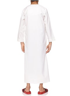 U.S. ELK Boy’s Emirati Kandura | Stitched Traditional Kids Arabic Thobe, Dishdasha, Kaftan for Boys | Long Sleeve Islamic Arab Dress with Side Pocket  - Image 4