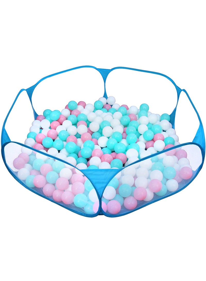 Jacone Portable Cute Blue Hexagon Children Ball Pit, Indoor and Outdoor Easy Folding Ball Play Pool Kids Toy Play Tent with Carry Tote, Balls Not Included - Image 1