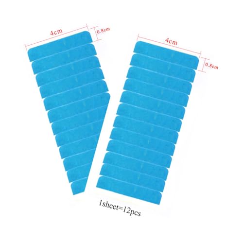 Beuni Hair Extension Tape Tabs Double Sided Replacement Adhesive Strong Long Lasting Hold Skin Safe Invisible Bond Size 4 Cm X 0.8 Cm Blue Pack Of 96 Tabs - Image 2
