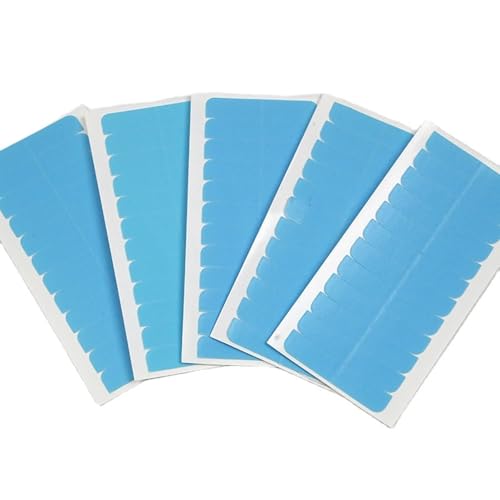 Beuni Hair Extension Tape Tabs Double Sided Replacement Adhesive Strong Long Lasting Hold Skin Safe Invisible Bond Size 4 Cm X 0.8 Cm Blue Pack Of 96 Tabs - Image 1