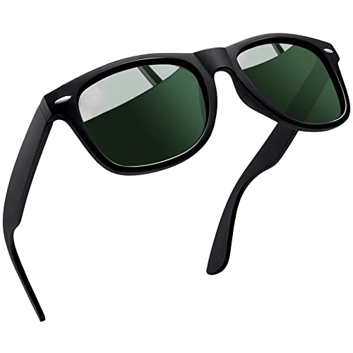 Joopin Oversized Square Sunglasses Polarized UV Protection Shades for Women Men Sun Glasses Cute (Black Tinted Green) - Image 1