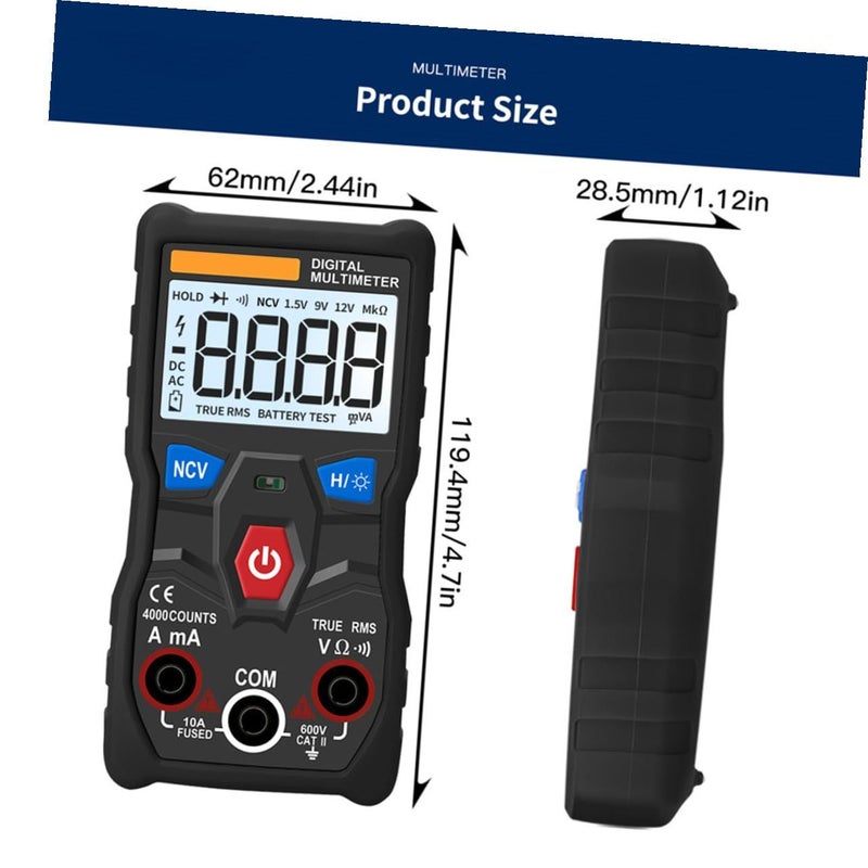 Automatic Digital Multimeter High Accuracy Voltage Resistance Capacitance Tester Portable Lightweight Measuring Tool - Image 3