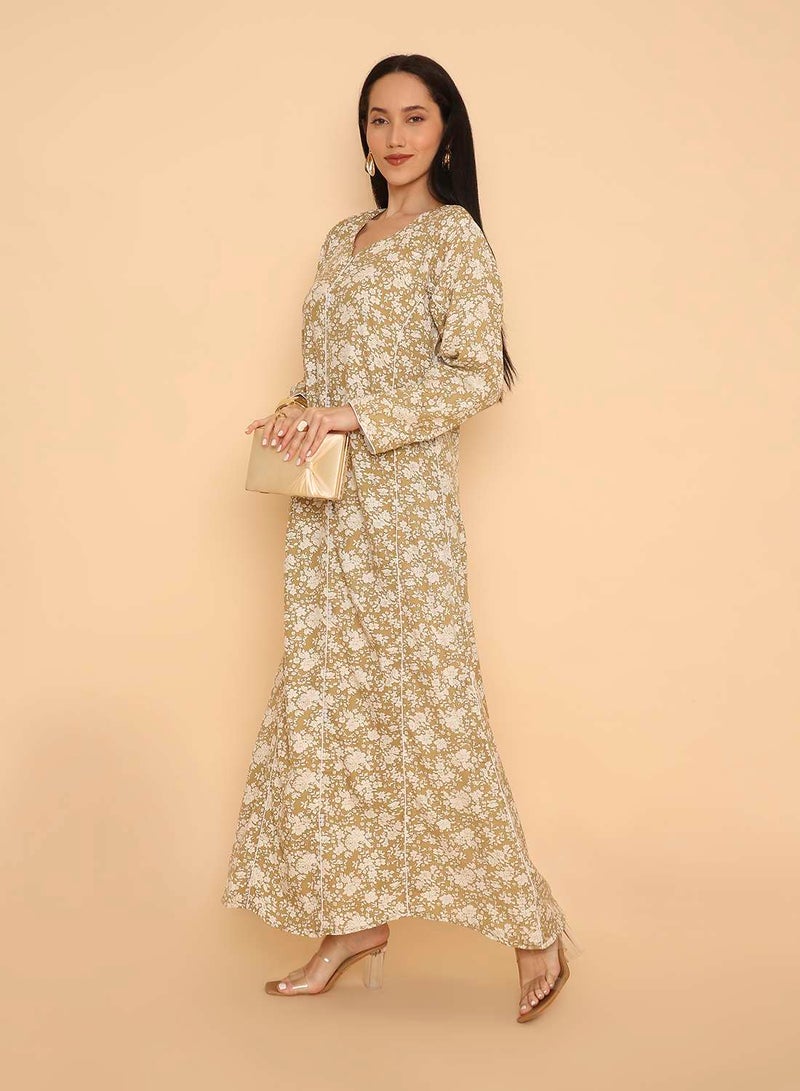 HANA & SARA Elegant long stylish arabic jalabiya dress for women - Image 4