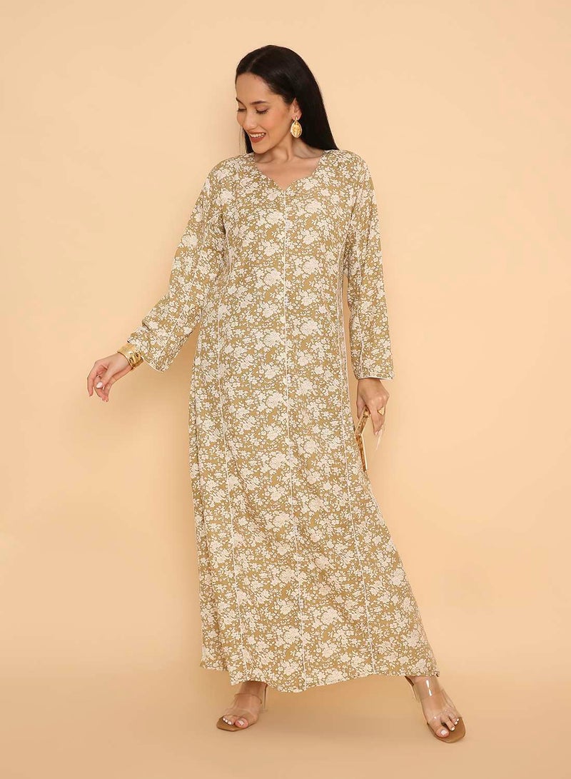 HANA & SARA Elegant long stylish arabic jalabiya dress for women - Image 1