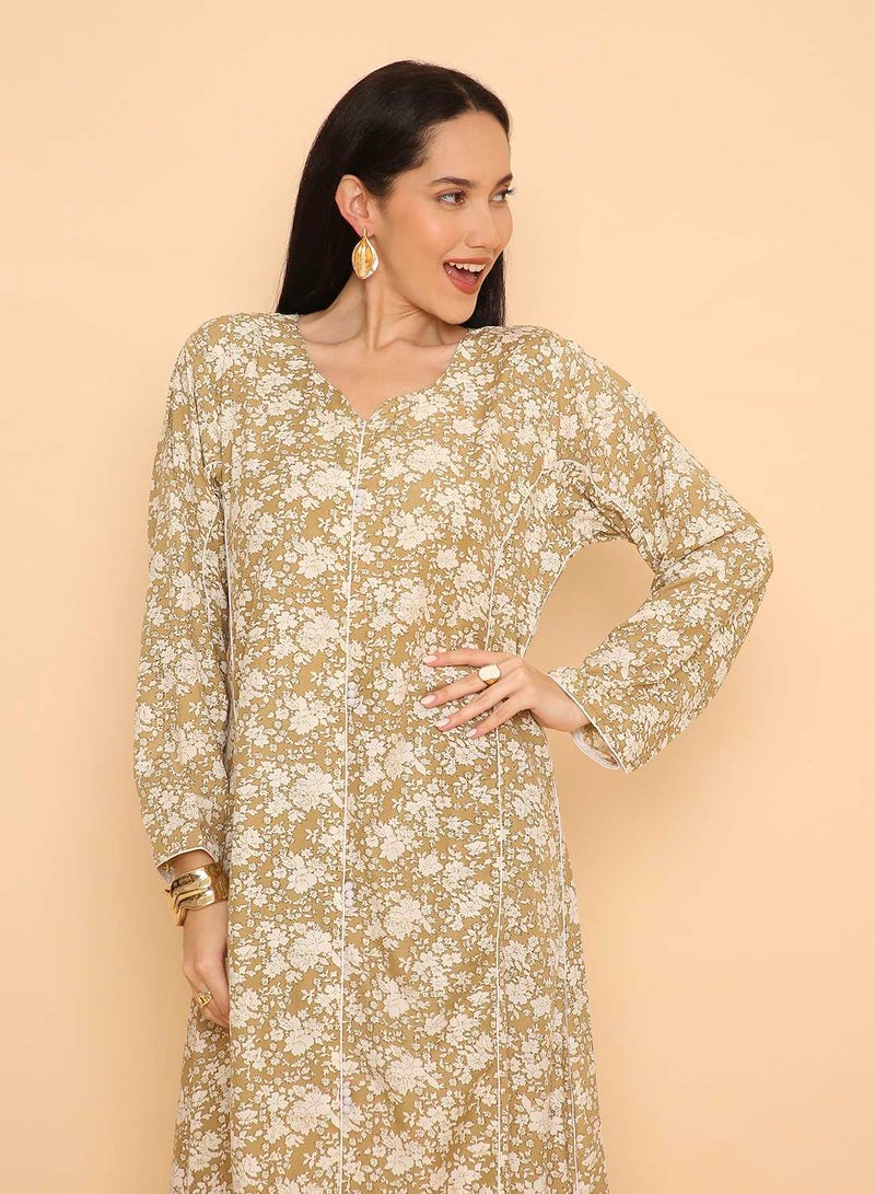 HANA & SARA Elegant long stylish arabic jalabiya dress for women - Image 3