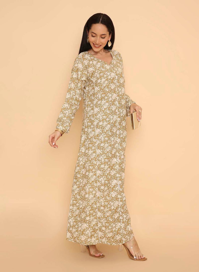 HANA & SARA Elegant long stylish arabic jalabiya dress for women - Image 5