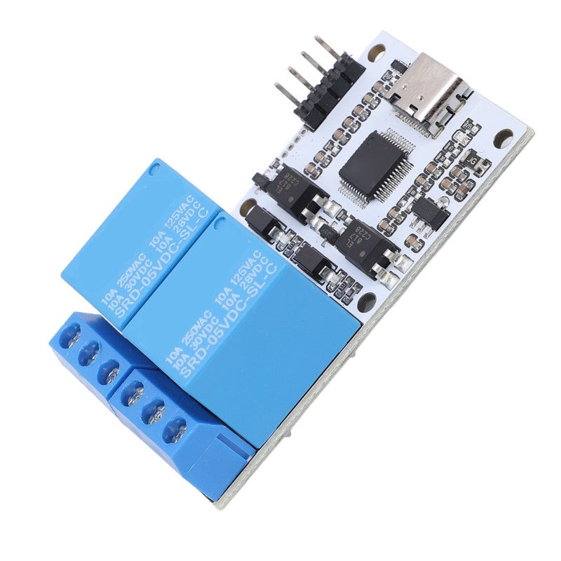 diustou USB Relay Module 2 Channel 5V 10A - Smart Control Via Serial Commands - Stable Structure With Optical Coupling Protecting for Home Automation - Image 3