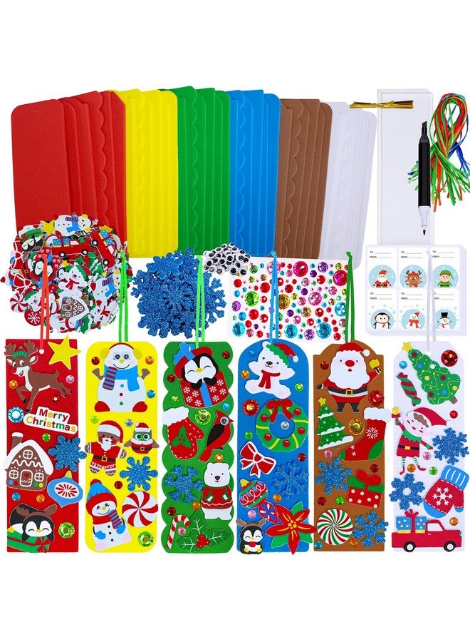Winlyn 36 Sets Christmas Craft Kits Winter Crafts DIY Christmas Ornaments Art Sets Snowman Reindeer Pine Tree Penguin Christmas Foam Stickers Arts and Crafts for Kids Holiday Classroom Activities - Image 1