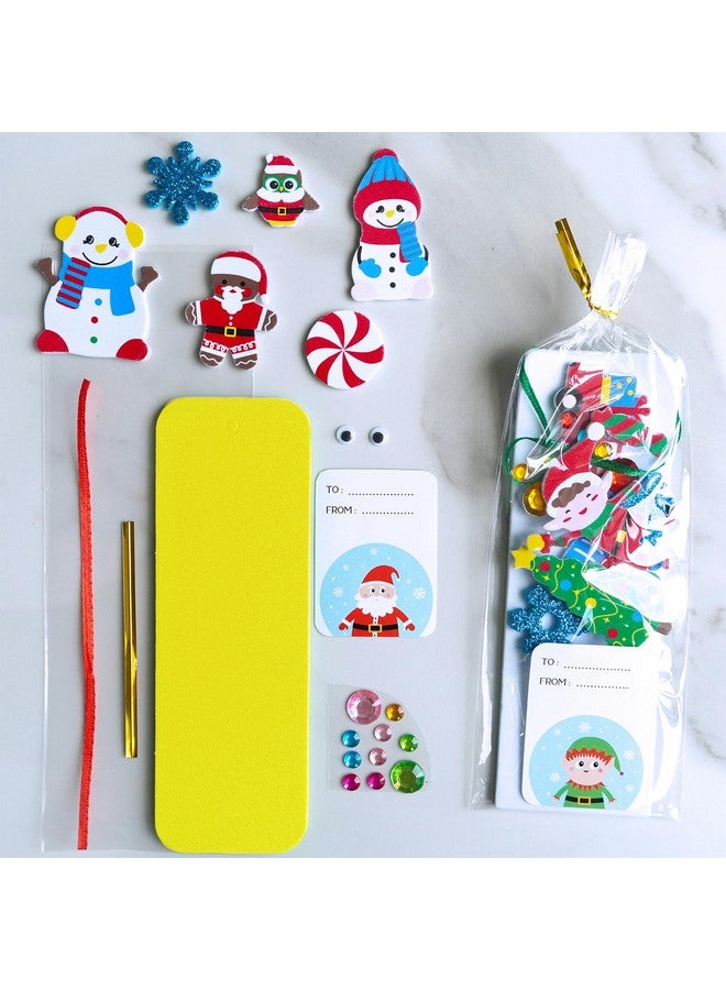 Winlyn 36 Sets Christmas Craft Kits Winter Crafts DIY Christmas Ornaments Art Sets Snowman Reindeer Pine Tree Penguin Christmas Foam Stickers Arts and Crafts for Kids Holiday Classroom Activities - Image 5