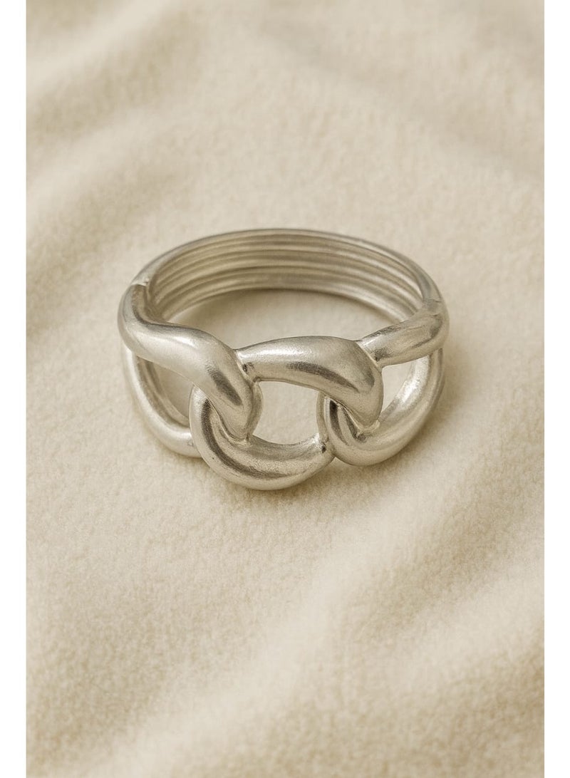 FLUFFY Plated Metal Interlocking Chain Bracelet - Image 3