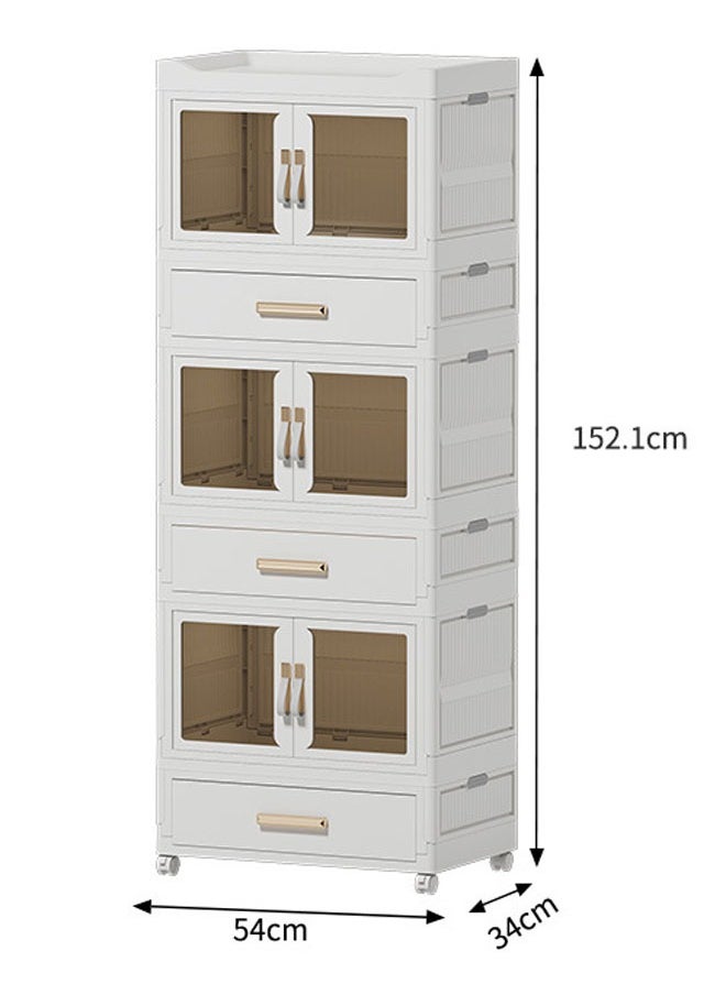 NKX - 3 Layers Clear Folding Storage Boxes with 3 drawers - Image 1
