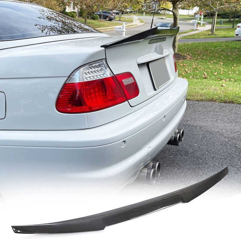 MCARCAR KIT Carbon Fiber Trunk Spoiler Fits for BMW 3 Series 2Door E46 Coupe 19992006 318is 323is 325ci 328ci 330ci Rear Boot Lid Highkick Wing Lip Factory OutletCoupe 2Door