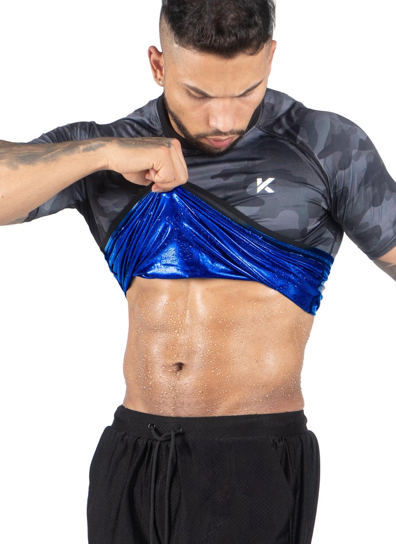 Kewlioo Sauna Shirt for Men - Original Heat Trapping Sweat Vest, Sauna Suit For Men, Compression Workout Sweat Suit for Gym, Workouts - Image 1