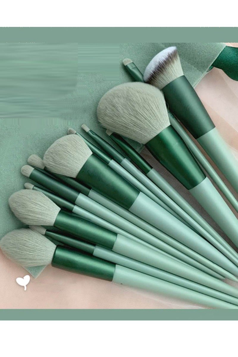 13 فرشاة ماكياج، مجموعة فرشاة تجميل سريعة التجفيف، مجموعة ناعمة للغاية، فرشاة مسحوق أحمر - Image 2