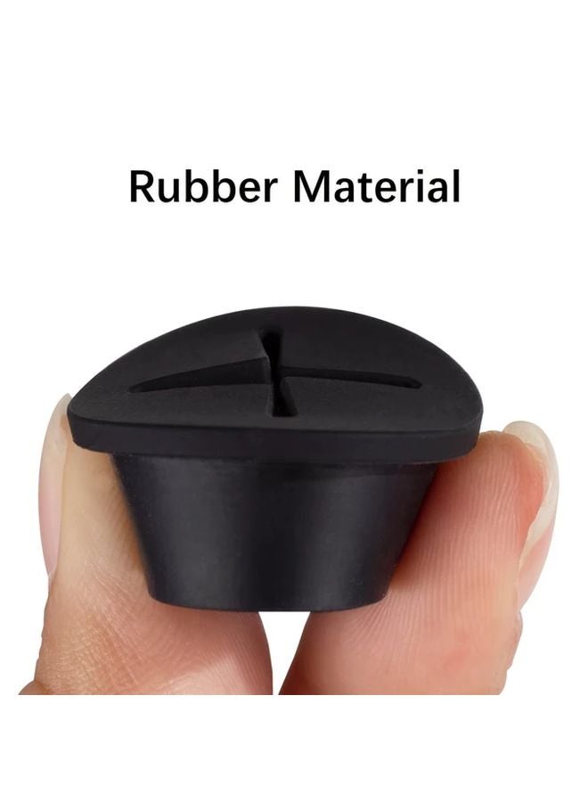 10pcs Black Cable Grommets Flexible Desk Cord Management System Rubber Wire Pass Through Organizer - Image 4