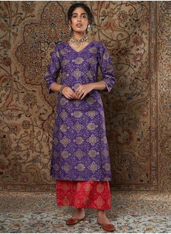 shae by sassafras Women Purple Ethnic Motifs Yoke Design Thread Work Kurta with Palazzos - pzsku/Z44950CA16B5F476F4934Z/45/_/1695295048/eb1a5d74-884b-4957-84e0-f7d6392b6dcf