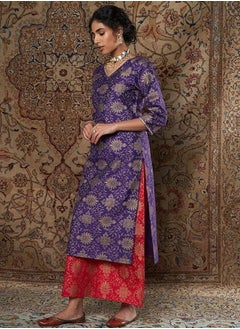 shae by sassafras Women Purple Ethnic Motifs Yoke Design Thread Work Kurta with Palazzos - pzsku/Z44950CA16B5F476F4934Z/45/_/1695295050/1ac692dc-3ee3-42d9-b197-dd2dd52faf11