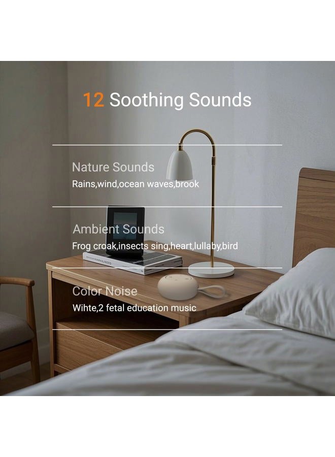 jaroco Portable Baby Sound Machine [White Noise for Babies Kids Adults][Timer Function][12 Soothing Sounds][Sleep Boombox] 15 Hours Battery Life, Travel,Registry,Gifts,Shower,Clips on Baby Stroller - Image 2