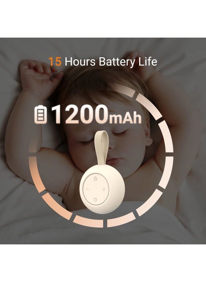 jaroco Portable Baby Sound Machine [White Noise for Babies Kids Adults][Timer Function][12 Soothing Sounds][Sleep Boombox] 15 Hours Battery Life, Travel,Registry,Gifts,Shower,Clips on Baby Stroller - Image 3