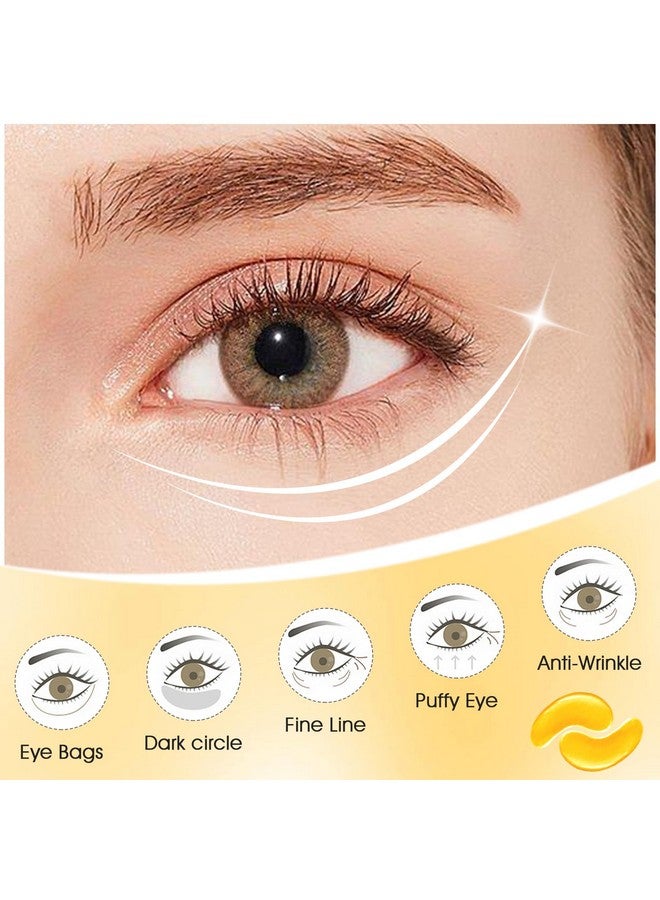 Adofect 30 Paris Under Eye Patches 24K Gold Under Eye Mask For Puffy Eyes And Dark Circles Treatments Under Eye Bags Treatment Collagen Gel Pads For Beauty & Personal Care Gold - Image 2