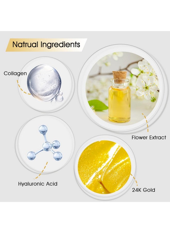 Adofect 30 Paris Under Eye Patches 24K Gold Under Eye Mask For Puffy Eyes And Dark Circles Treatments Under Eye Bags Treatment Collagen Gel Pads For Beauty & Personal Care Gold - Image 3