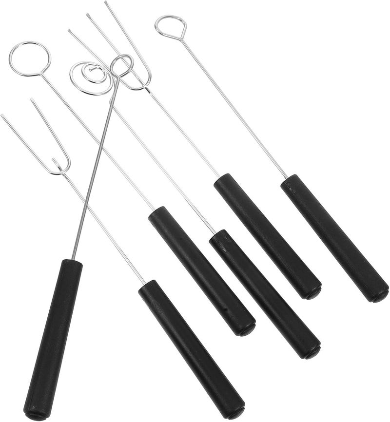 6pcs Stainless Steel Fondue Forks Cheese Dipping Tools Chocolate Tempering Set for Fruit and Dessert Cooking Kitchen Utensils - Image 1