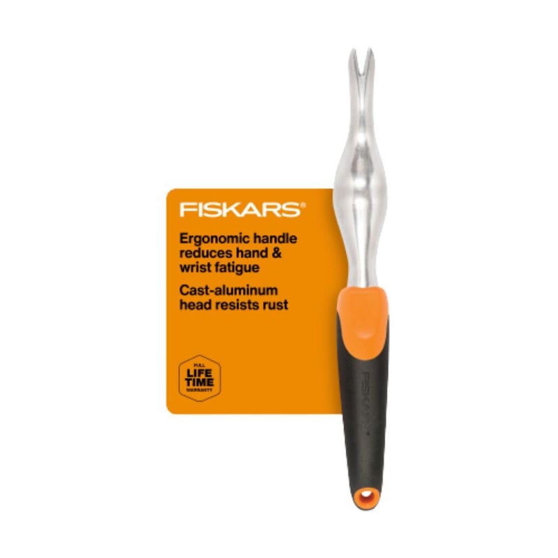 Fiskars Ergo Weeder Tool for Weeding, Heavy Duty Gardening Hand Tool with Ergonomic Handle and Hanging Hole for Storage, Remove Weeds and Roots like Dandelions and Thistles - Image 1