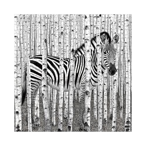 IdeaBazar Difficult Forest Horse Puzzles for Adults 1000 Pieces Art Challenging Animal Tree Landscape Jigsaw Puzzles Beautiful Black and White Scenic Wildlife Fantasy Puzzle - Image 5