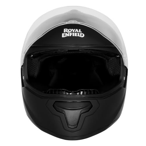 Royal Enfield Full Face Quest Helmet with Visor | ISI & DOT Certified | High Density EPS Liner for Better Impact Absorption | High Impact Grade Thermoplastic Shell | MATT Black (XL) 60 CM - Image 3