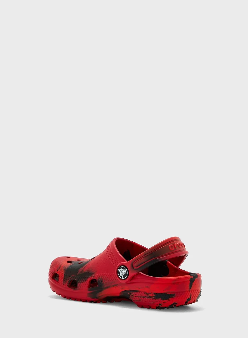 crocs Kids Classic Marbled Clog Sandals