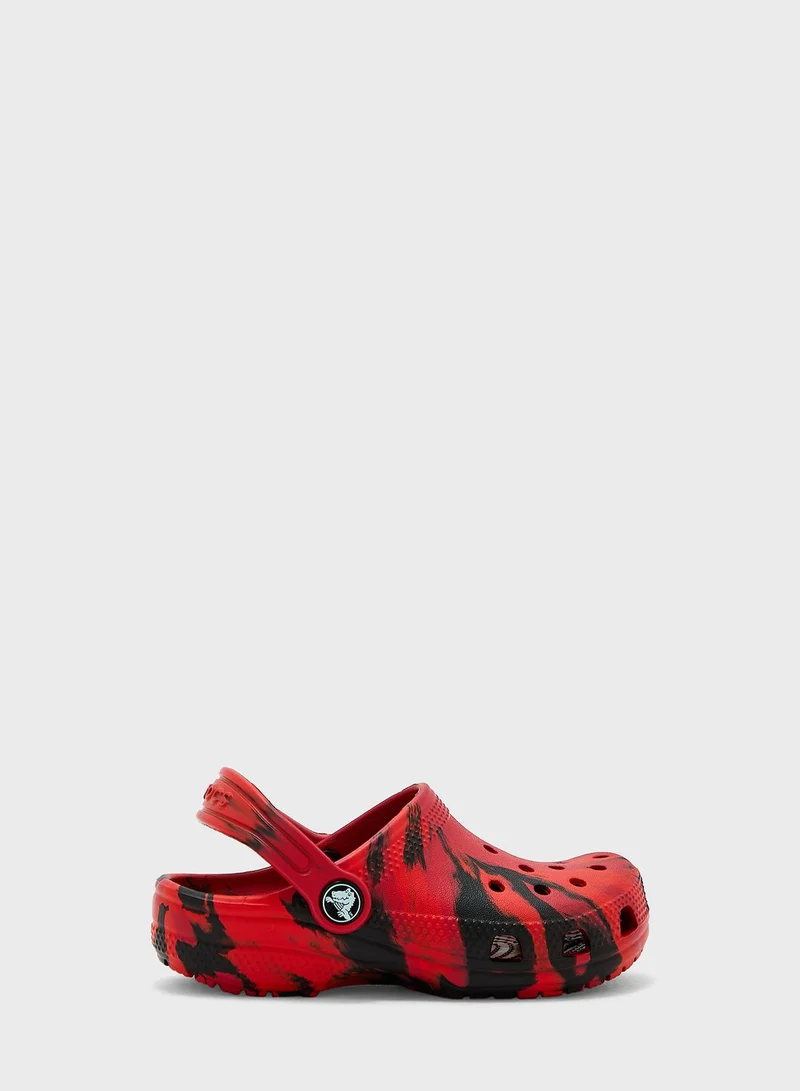crocs Kids Classic Marbled Clog Sandals