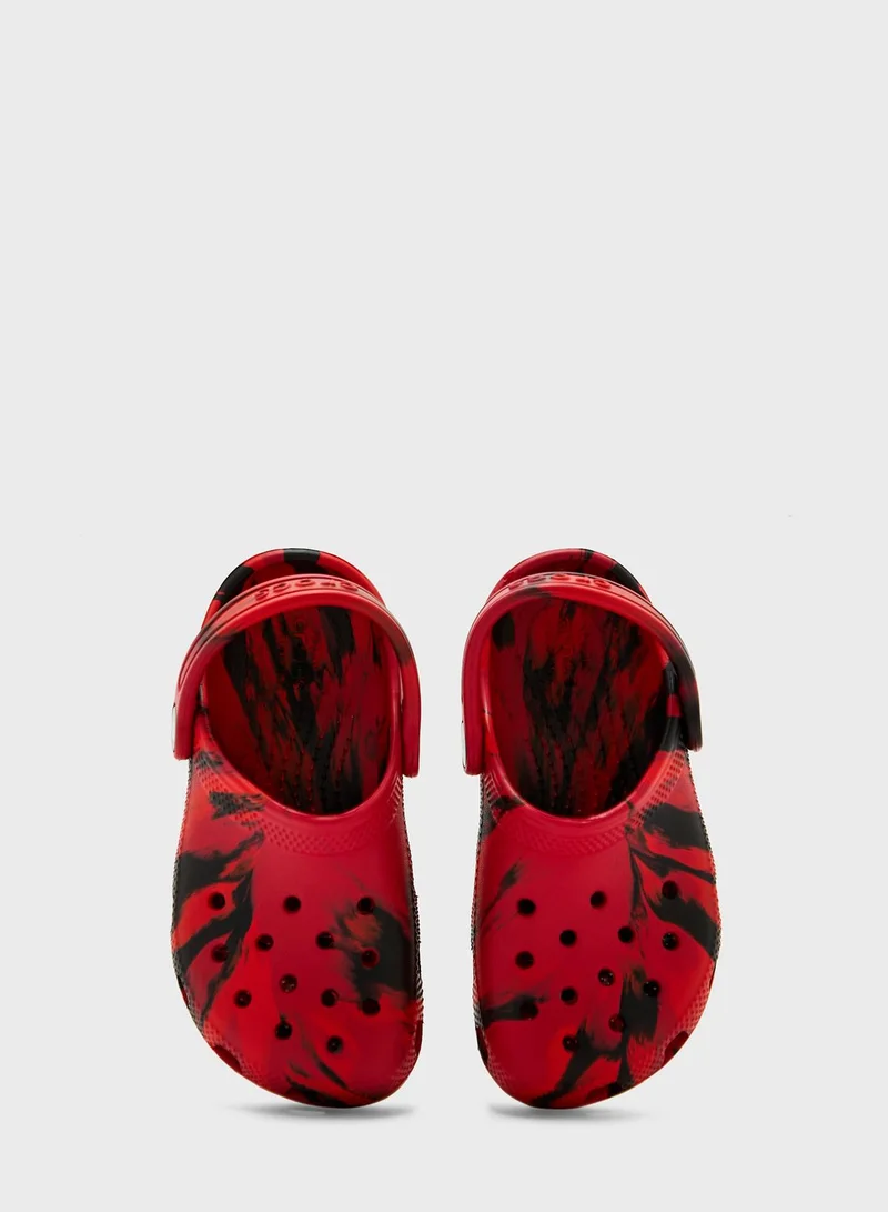crocs Kids Classic Marbled Clog Sandals