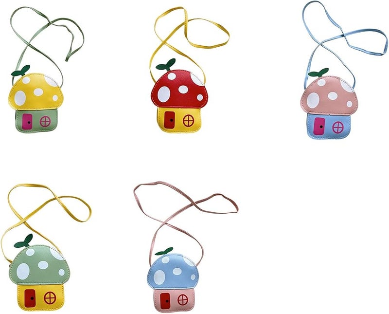 حقيبة رسول للأطفال خفيفة الوزن من جلد البولي يوريثان بحزام قابل للتعديل وإغلاق بسحاب بتصميم الفطر - Image 5